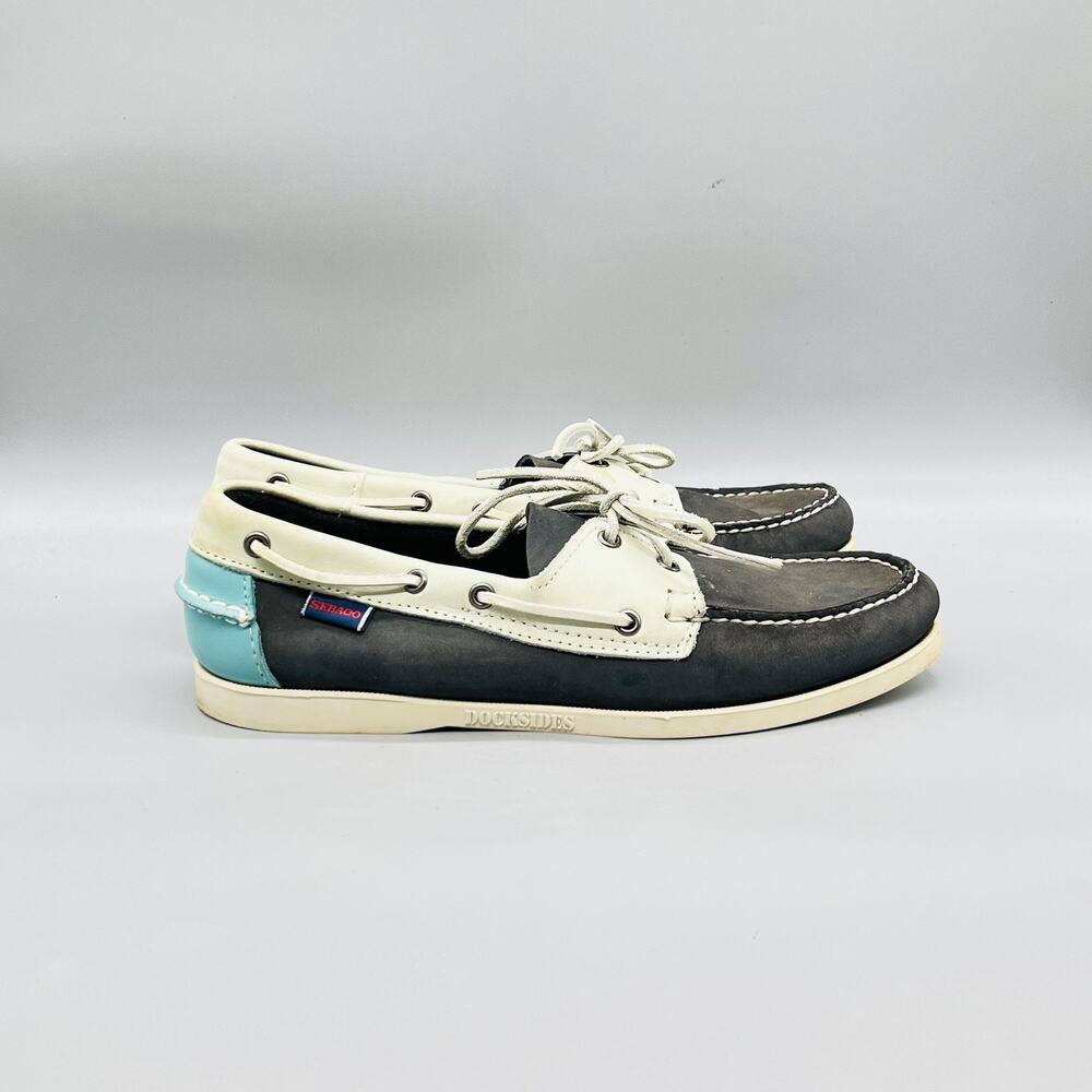 Sebago Shoes Men 10 Multicolor Nubuck Docksides Boat Deck Lace Up Casual Comfort